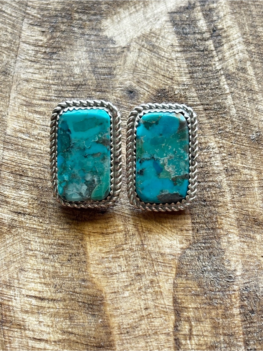 Sterling Silver Turquoise Statement Earrings | Artist Signed